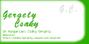 gergely csaky business card
