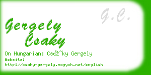 gergely csaky business card